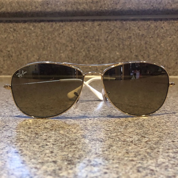 Gold framed Kids Aviator Ray Bans main image 9